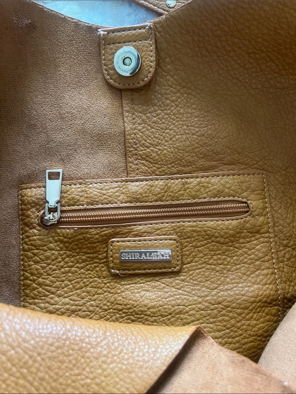 Shiraleah Cognac Brown Studded Strap Hobo Bag - Picture 2 of 7